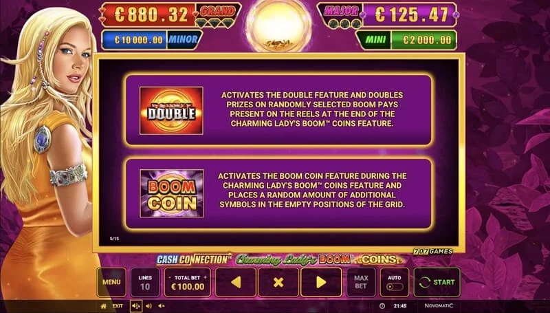 Cash Connection - Charming Lady's Boom Coins - залепен Boom Coin с множител